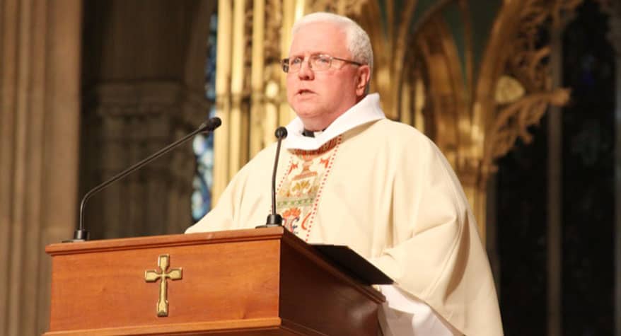 Father Edward Dougherty, M.M. at St. Patrick's Cathedral Centennial Mass