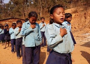School children in Nepal.