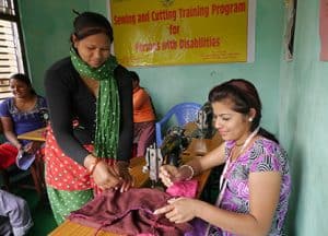 School for Sewing Training re-opened.