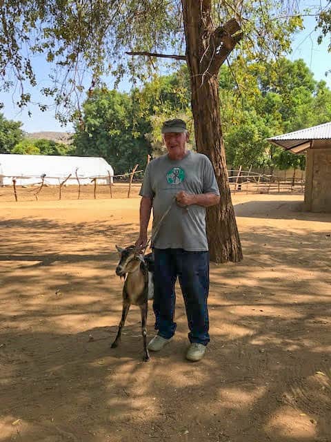 Tom Tiscornia and friend in the Nuba Mountains of Sudan